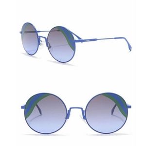 FENDI FF0248/S Blue Metal Frame Sunglasses